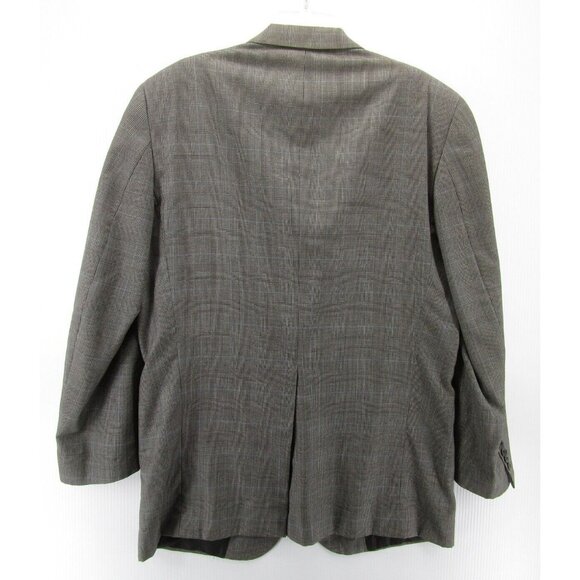 VINTAGE Burberrys Of London Sport Coat 42 Blazer Windowpane Plaid Wool* - Picture 8 of 15